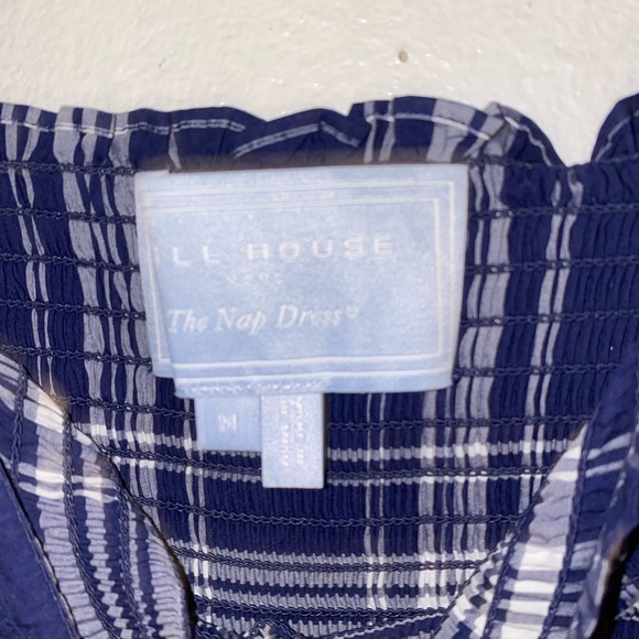 NWOT Hill House The Anjuli Nap Dress in Navy Plaid Size Medium - Picture 4 of 5